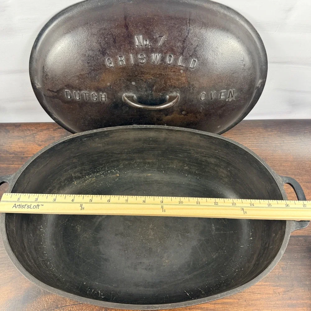 Griswold No 7 Cast Iron Oval Roaster Dutch Oven 648 Erie PA